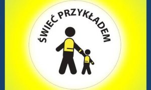 Logo akcji przedstawiające dwie postacie (dorosły z dzieckiem) na żółtym tle.